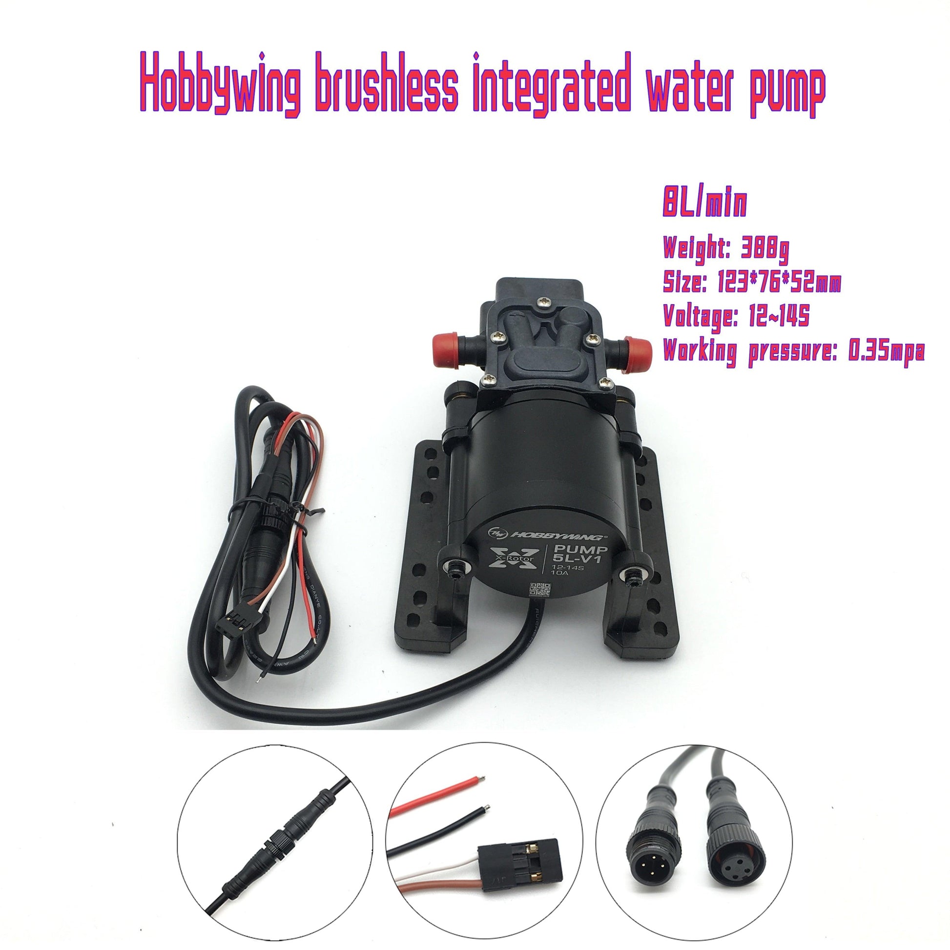 Agricultural drone Spray System - Pressure Nozzles, hobbywing 5L 8L Brushless Water Pump Built-in ESC for 25kg 16kg 10kg for Agricultural drone - RCDrone
