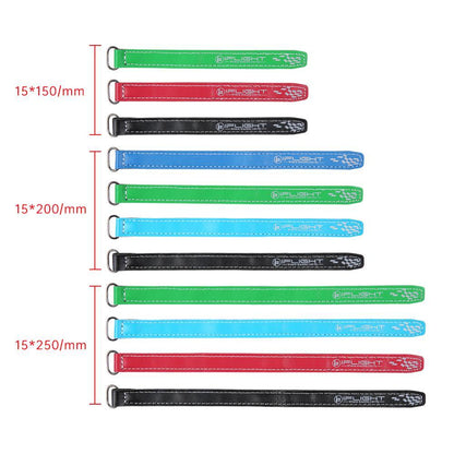 5pcs iFlight 15mm Battery Straps - 15x150mm/200mm/250mm/180mm Microfiber PU Leather Battery Straps/Non-slilp Strap Belt Iron buckle for FPV - RCDrone