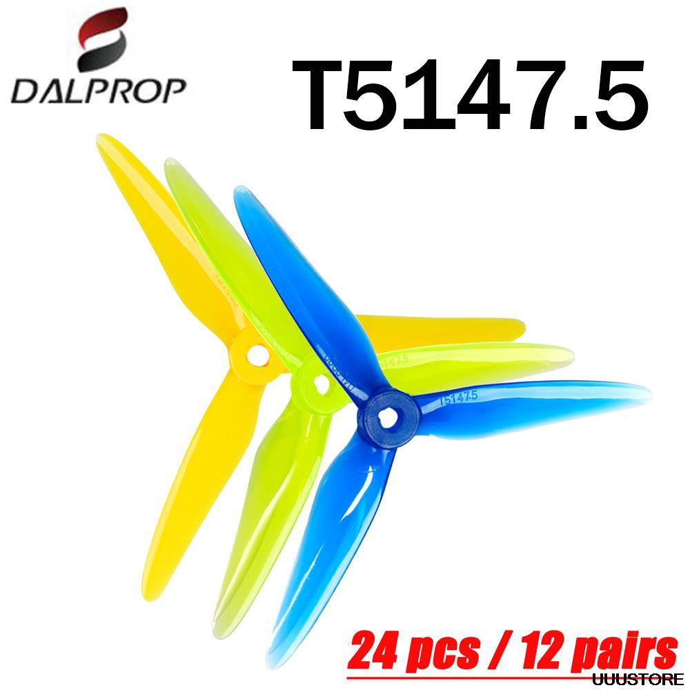 12Pairs /24PCS DALPROP SpitFire T5147.5 5147 No Pop Wash POPO FPV Propeller CW CCW For RC FPV Racing Drone - RCDrone