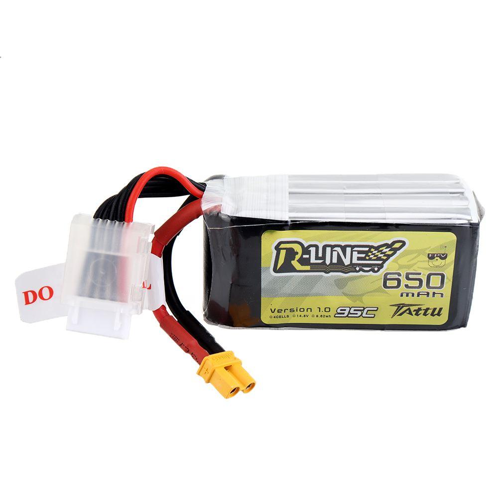 Gens Ace Tattu R-Line 1.0 LiPo Rechargeable Battery 650/750/850mah 95C 3S 4S 6S1P for RC FPV Racing Drone Quadcopter - RCDrone
