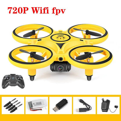 HGRC 2.4G Mini Watch RC Drone With 720P Camera HD Wifi Fpv Gesture Sensing Quadcopter Model Professional dron Toys for boys - RCDrone