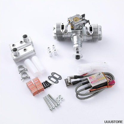 RCGF STINGER 30CC TWIN 2 cycle piston valve type gasoline engine Support 1808 1810 1908 2008 for FPV RC UAV Airplane Fixed-Wing - RCDrone