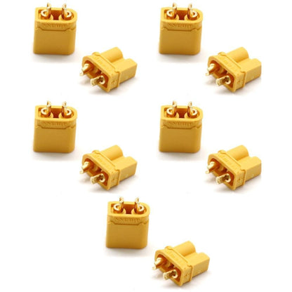 10pcs Amass XT30U Male Female Bullet Connector Plug the Upgrade XT30 For RC FPV Lipo Battery RC Quadcopter (5 Pair) - RCDrone