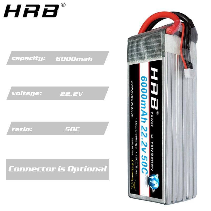 HRB 6S 22.2V Lipo バッテリー - EC5 2200mah 2600mah 3300mah 4000mah