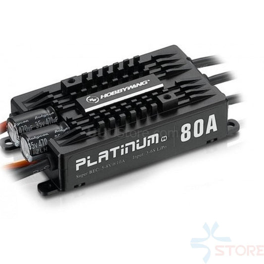 HobbyWing Platinum 80A V4  ESC 3S-6S BEC 5-8V 10A for 450L-500 Class Heli RC Drone Aircraft Helicopter
