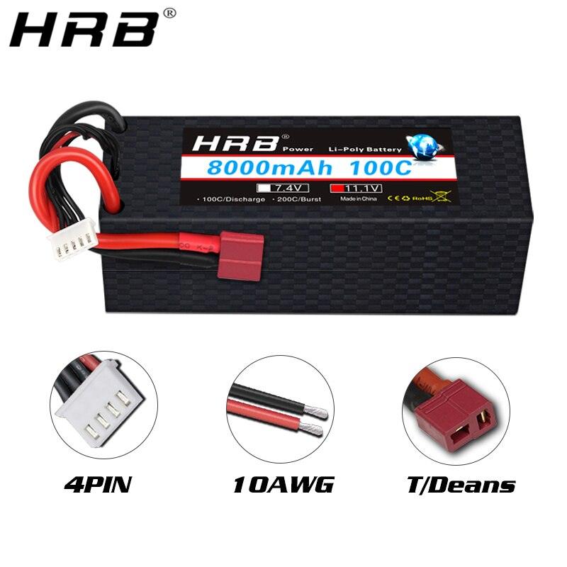 HRB Lipo 8000mah Battery 3S2P - XT150 AS150 XT60 XT90-S T Deans EC5 XT90 Hardcase For Car Racing Heli Airplane RC Parts - RCDrone