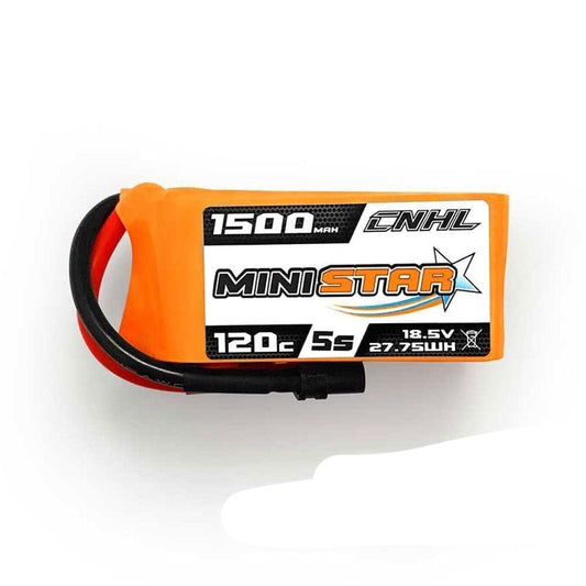 1/2PCS CNHL 5S 18.5V 1500mAh Lipo Battery For FPV Drone - 120C With XT60 Plug Ministar For RC Airplane FPV Quadcopter Helicopter Drone Car Hobby - RCDrone