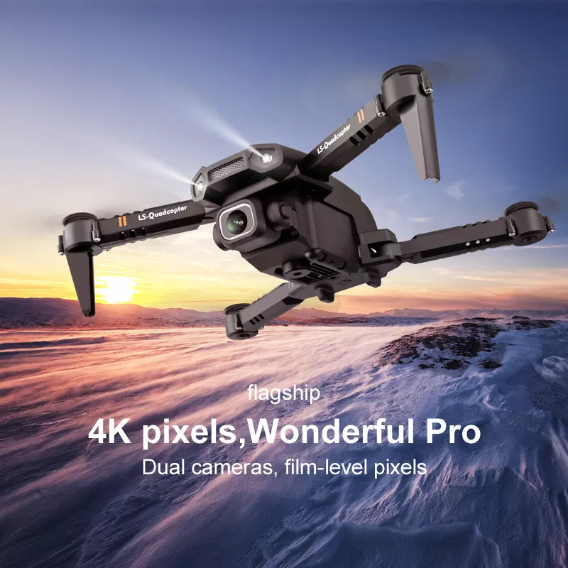 Ls XT6 Mini Drone - 4K 1080P HD Camera WiFi Fpv Air Pressure Altitude Hold Foldable Quadcopter RC Dron Kid Toy Boys GIfts - RCDrone