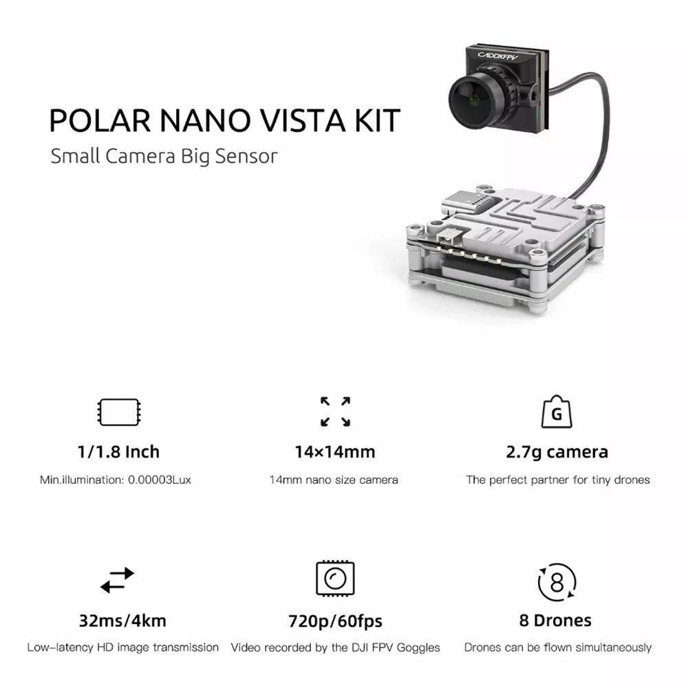 CADDX FPV Polar Air Unit and CADDX Polar Nano Nebula Pro / Nano Vista Kit for DJI FPV Goggles V2 Starlight Digital HD FPV System - RCDrone