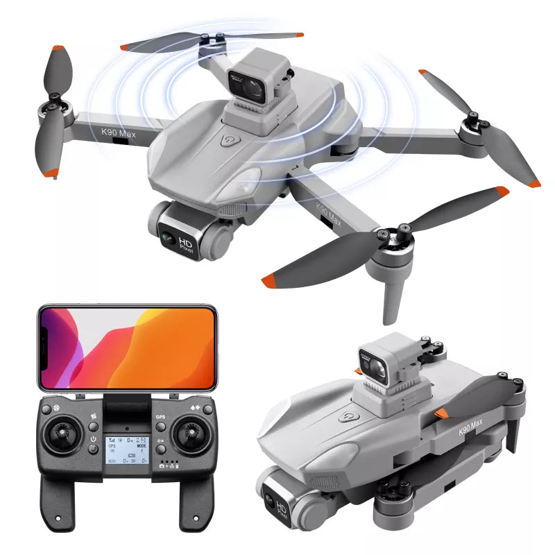  K101 MAX Drone 4k HD Profesional Optical Flow Positioning  Aerial Camera Three-way Obstacle Avoidance Dron ESC Camera (Gray) : Toys &  Games