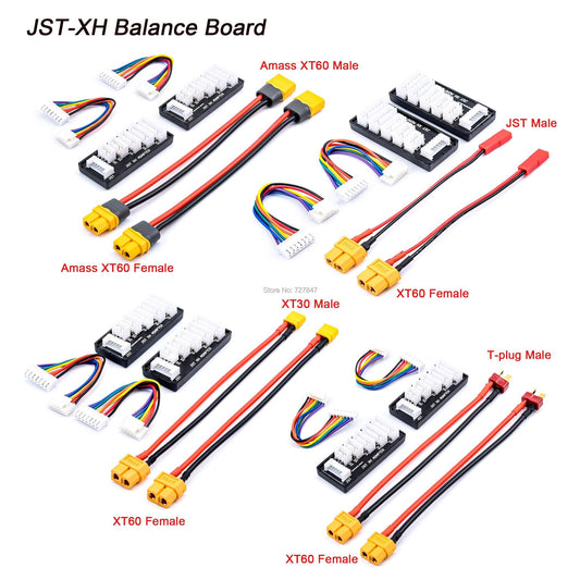 2pcs XT60/XT30/JST/T Plug Charging Cable +2pcs JST-XH Balance Board For ISDT D2 P10 P20 Hota D6 P6 ToolkitRC M6D Balance Charger - RCDrone