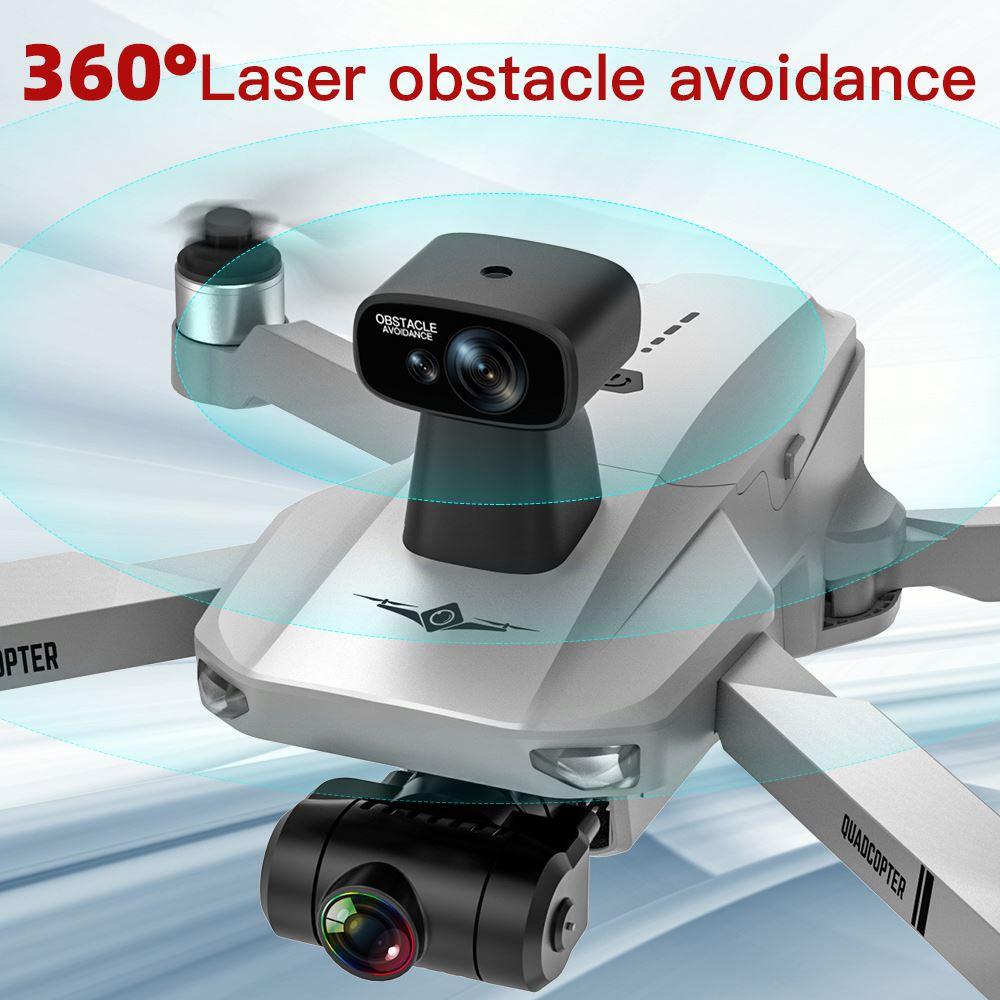ERCHO KF102 MAX - Drones GPS con cámara para adultos 4K HD, prevención de  obstáculos láser de 360°, cardán de 2 ejes, retorno automático, sígueme