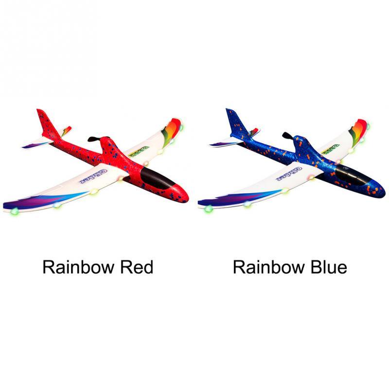 Hand Throwing Airplane Model - DIY Gift Glider RC For Children Kids Educational Toy Capacitor Electric Foam Launch With Light - RCDrone