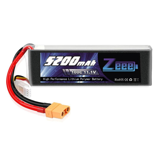 Zeee 5200mAh 100C 11.1V 3S Lipo Battery with XT90 Connector Graphene LiPo Battey for RC Car Quadcopter Helicopter Boat Airplane FPV Drone Battery - RCDrone