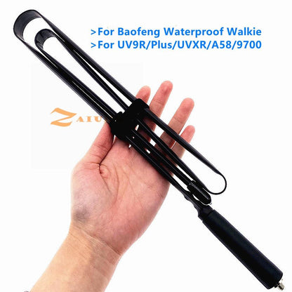 New Tactical SMA-F Foldable Antenna VHF UHF Walkie Talkie Baofeng UV-5R 82 9R Plus antenna BF-888S For CS Hunting Fighting - RCDrone