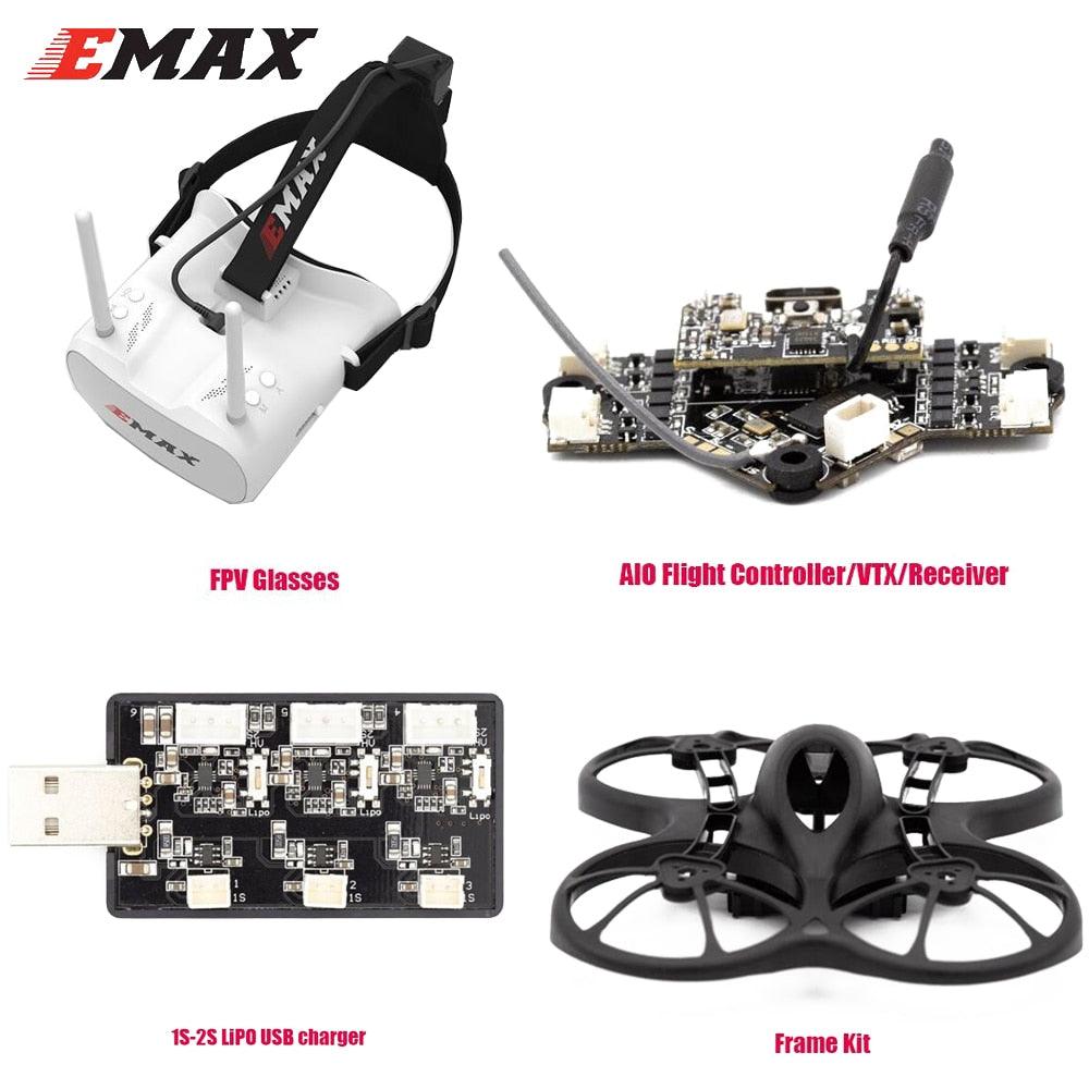 Emax 2S Tinyhawk S Mini FPV Racing Drone - With Camera 0802 15500KV Brushless Motor Support 1/2S Battery 5.8G FPV Glasses RC Plane - RCDrone