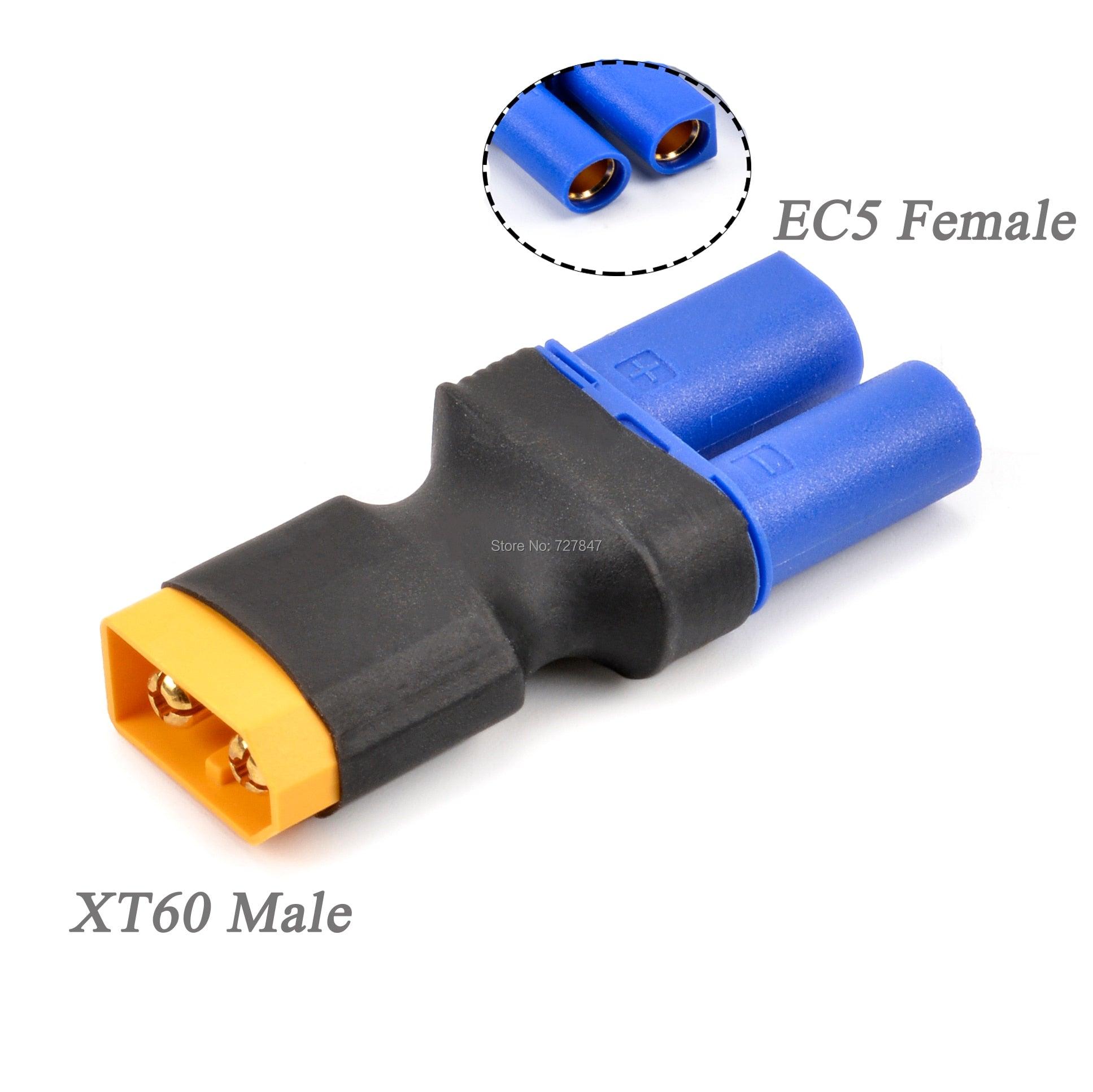 Drone Battery Connectors Plug - Adapter EC5 / EC3 to XT60 T Deans Female / Male RC Lipo Battery Control Parts DIY - RCDrone
