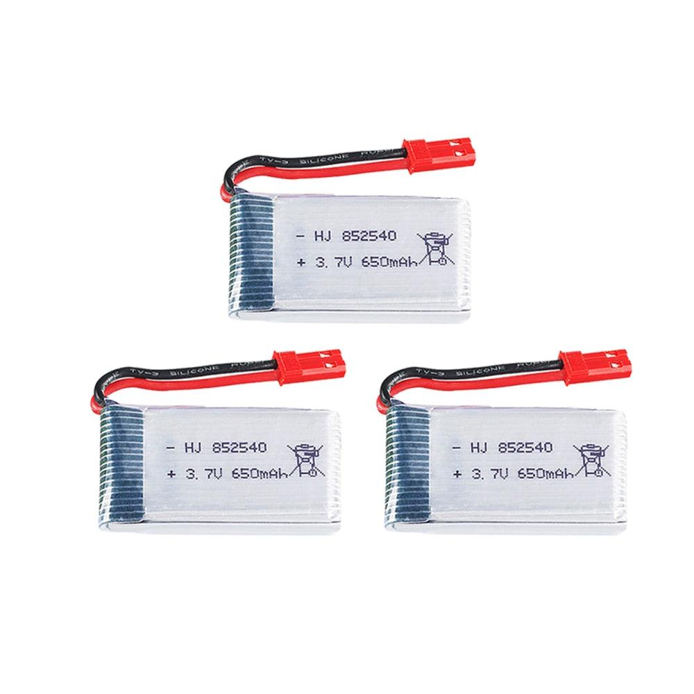 3.7 v 650mah Lipo Polymer Battery For Syma X5c X5c-1 X5 H5c RC Quadrotor Spare Parts Rechargeable Battery Drone Battery 2-6pcs - RCDrone