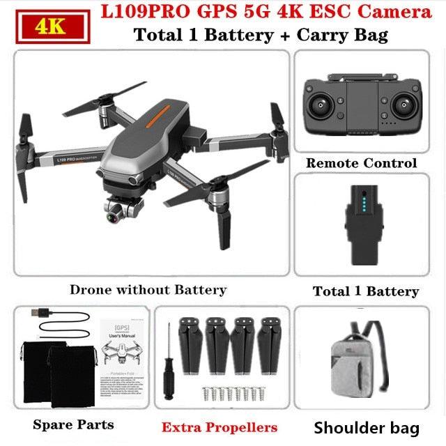 L109 Pro Drone - 4K HD GPS Quadcopter Mechanical Two-axis Anti-shake 5G WiFi FPV 1.2KM 1200M HD ESC Camera Profissional Drone MATAVISH 3 PRO Professional Camera Drone - RCDrone