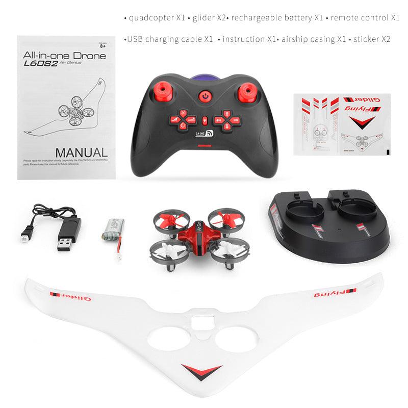 L6082 2.4G Multi-functional RC Drone Airplane Hovercraft 3 in 1 Quadcopter Radio Controlled Aircraft For Children - RCDrone