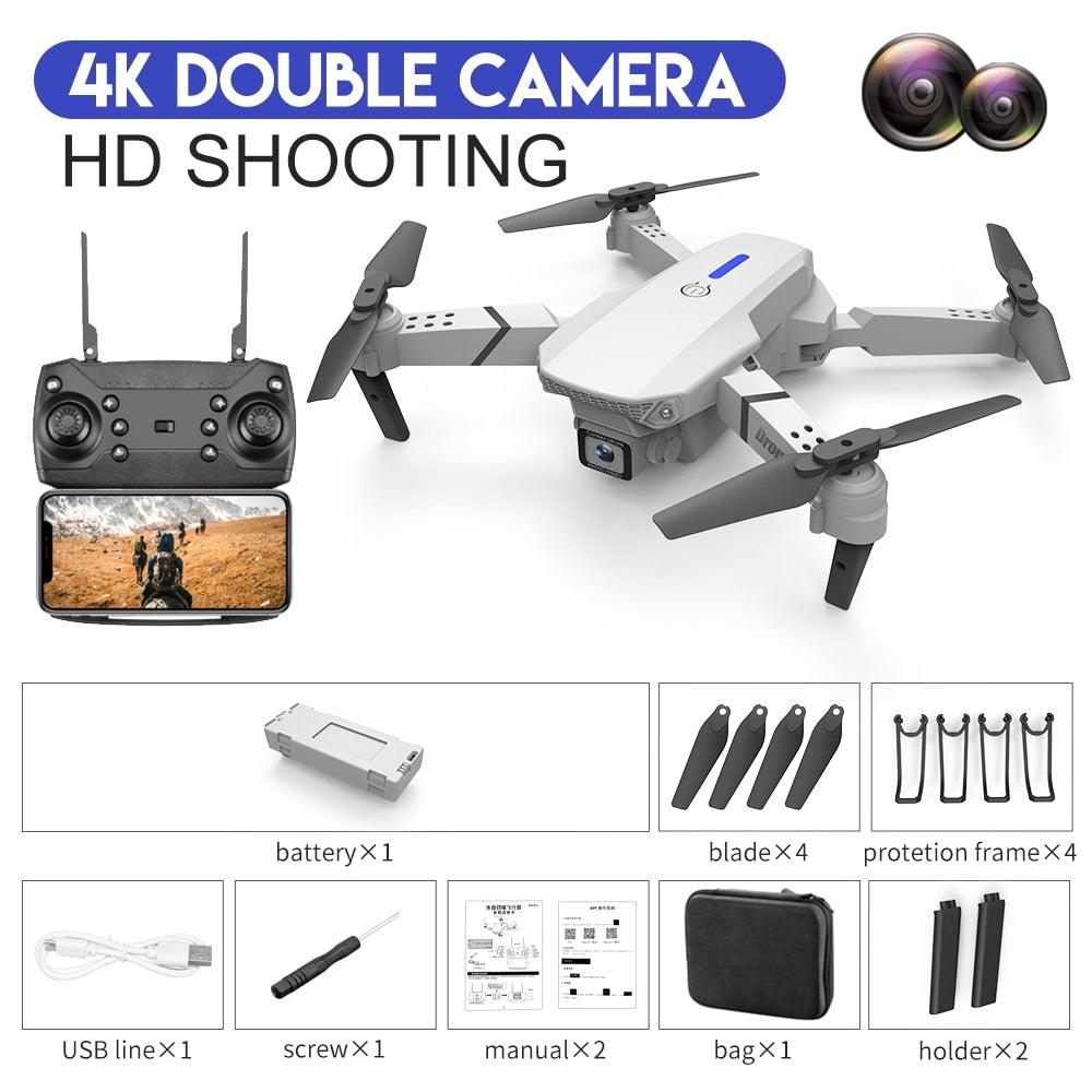 2023 New Quadcopter E88 Pro Drone WIFI FPV Drone With Wide Angle HD 4K 1080P Camera Height Hold RC Foldable Quadcopter Dron Gift Toy - RCDrone