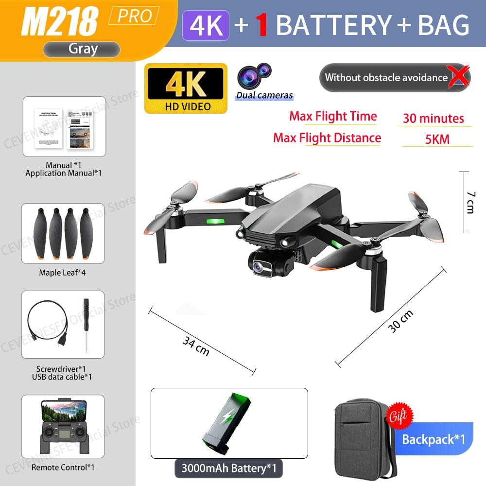 M218 Drone - New Drone 8K HD Professional HD Camera 3 Axis Gimbal 360° Laser Obstacle Avoidance Photography Brushless Foldable Quadcopter 5 KM Professional Camera Drone - RCDrone