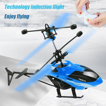 Two-Channel Suspension RC Helicopter Drop-resistant Induction Suspension Aircraft Charging Light Aircraft Kids Toy Gift for Kid - RCDrone