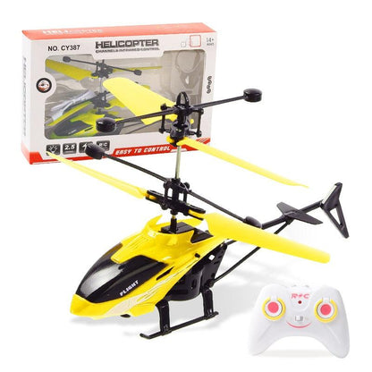 Two-Channel Suspension RC Helicopter Drop-resistant Induction Suspension Aircraft Charging Light Aircraft Kids Toy Gift for Kid - RCDrone