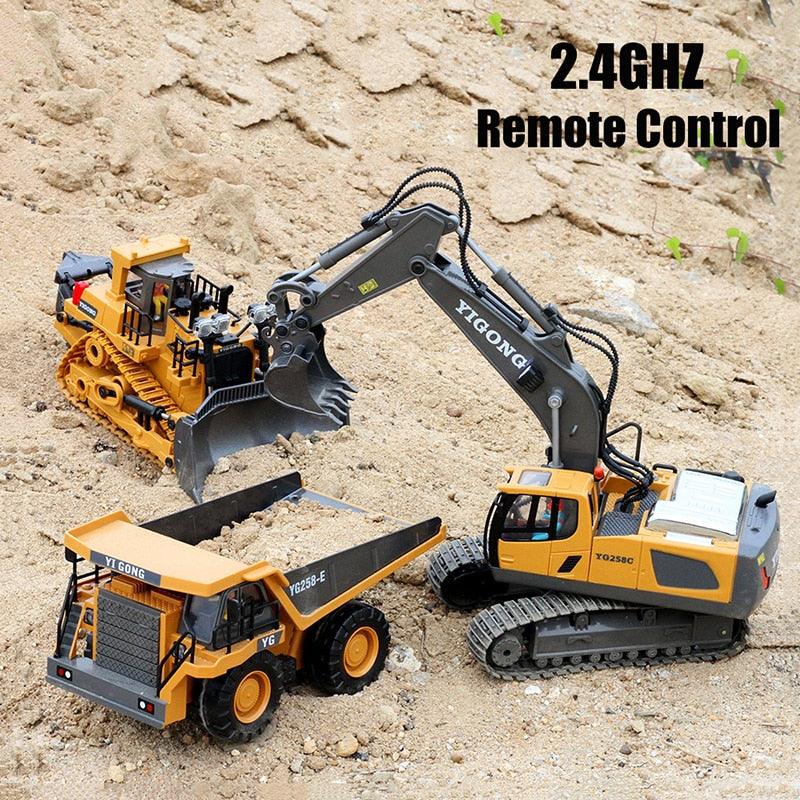 Camion Réservoir Télécommandé Lean Toys 48 Cm Avec Remorque - Voiture RC Pour Enfants Avec Lumières Et Sons, Batterie Rechargeable