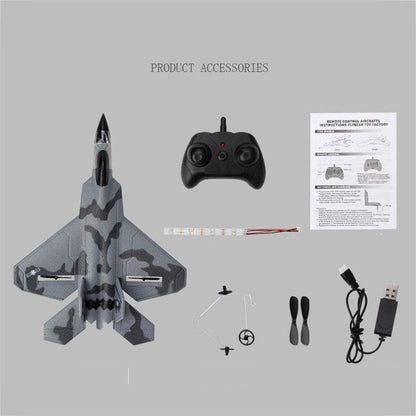 F22 SU35 Fixed Wing Airplane - Hand Throwing Foam Dron Electric 2.4G Glider RC Drone Remote Control Outdoor RC Plane Toys for Boys - RCDrone