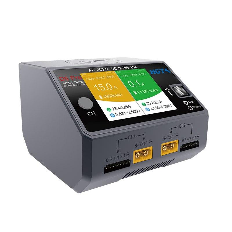 【匿名配送】HOTA D6 Pro Ładowarka akumulatorów HOTA D6 Pro — dwukanałowa ładowarka