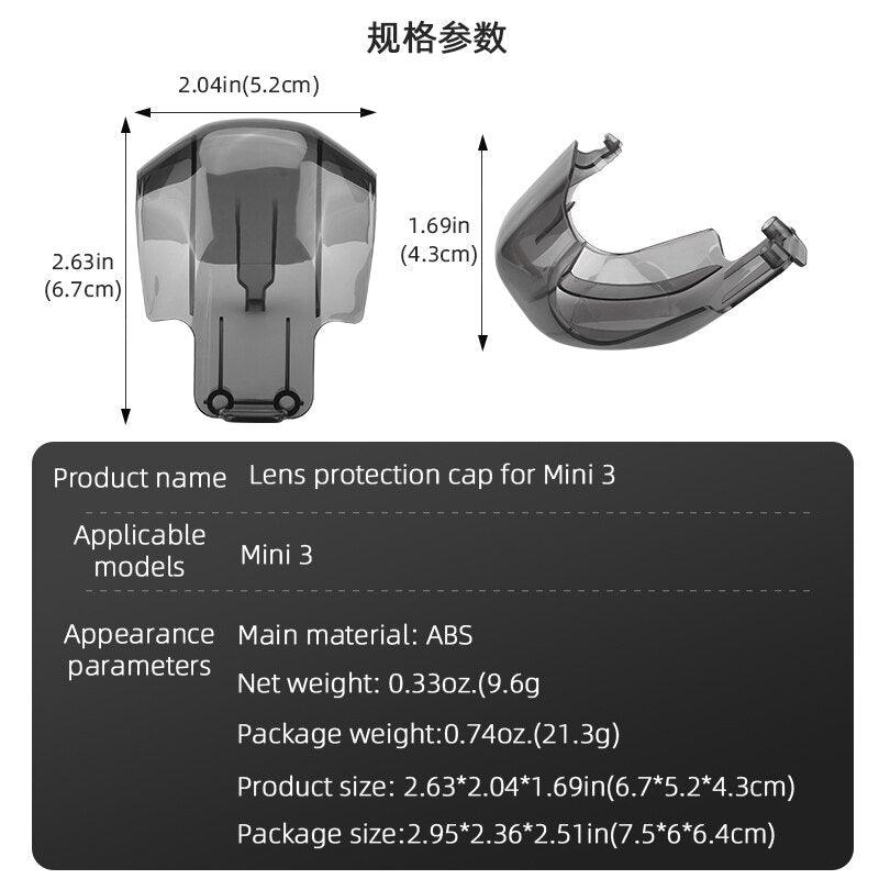 Copriobiettivo E Protezione Giunto Cardanico Per DJI Mini 3: Paraluce Antipolvere, Accessorio Drone (Nero)