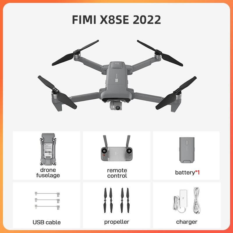 FIMI X8SE 2022 Drone 4k Camera - with GPS professional Quadcopter camera RC Helicopter 10KM FPV 3-axis Gimbal CameraRC Dron New - RCDrone