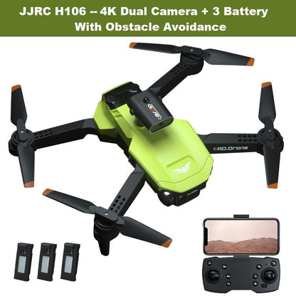 JJRC H106 Drone - 4K Professional Dual Camera 6CH Foldable Drone Obstacle Avoidance Helicopter Toy Kids RC Toys RC Quadcopter - RCDrone