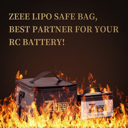 2 Size Zeee Lipo Bag - Fireproof Explosionproof Portable RC Car Lipo Battery Storage Safety Bag Specialized Fire Guard Accessories - RCDrone