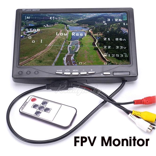 7 inch FPV Monitor Screen - Newest 7 inch LCD TFT FPV 1024 x 600 Monitor Screen Remote control FPV Monitor Photography Sunhood for Ground Station - RCDrone
