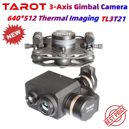 Tarot TL3T21 3-Axis Brushless Gimbal 640*512 Thermal Imaging Camera &amp; Visible Light Camera 3-6S Input S-Bus PWM Receiver - RCDrone