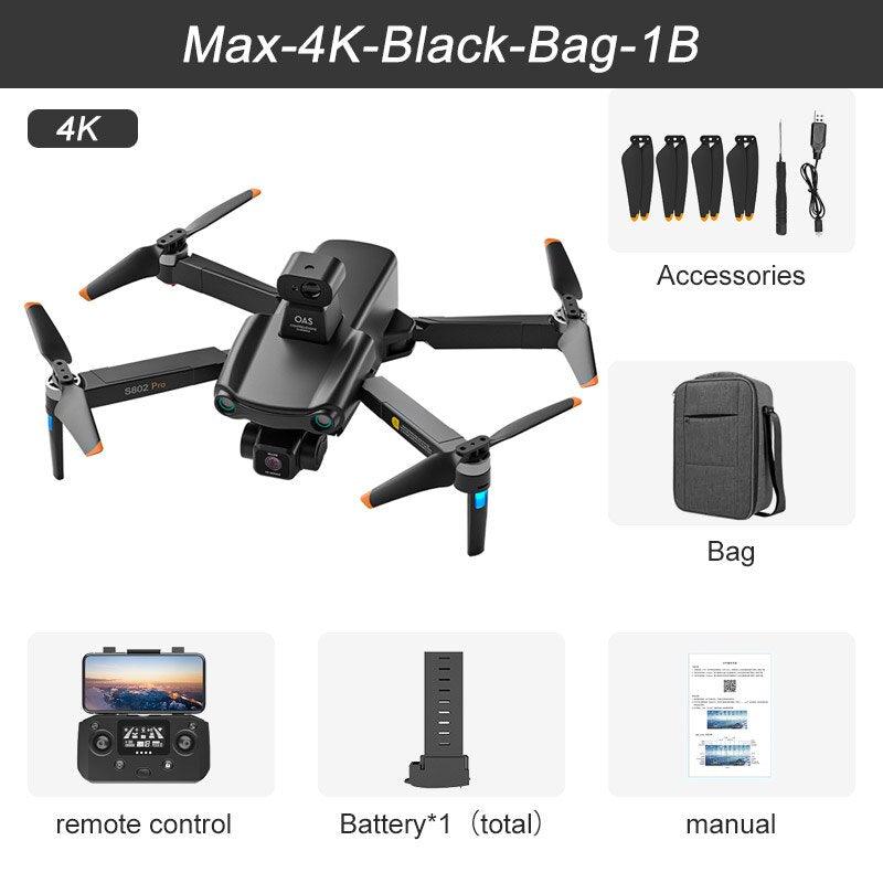 2023 New S802 GPS Drone - 8K HD Professional 3-Axis EIS Gimbal Camera 360° Obstacle Avoidance Brushless Motor Foldable Quadcopter Professional Camera Drone - RCDrone