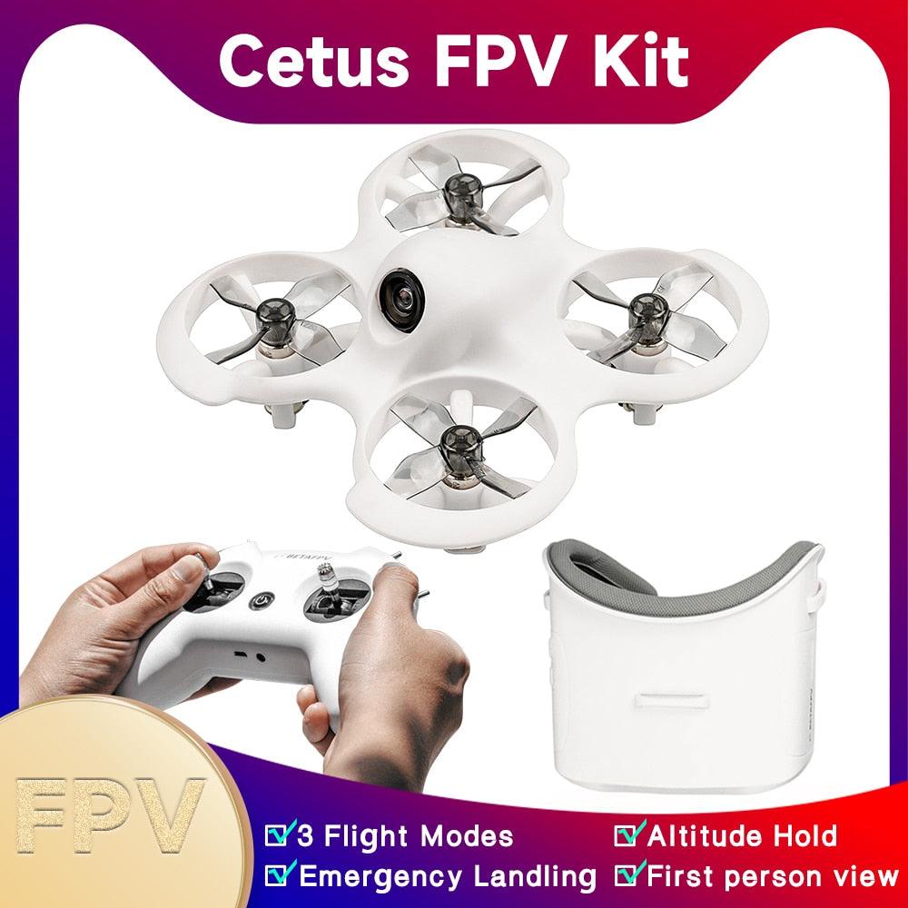 Cetus Pro/Cetus FPV Kit Indoor Racing Drone BNF/RTF Frsky D8 Lite Radio 2 SE Transmitter 5.8G 14DBI VR02 Goggles VTX Quadcopter - RCDrone