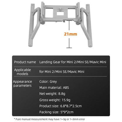 Landing Gear for DJI Mavic MINI 1/2/SE Quick Release Height Extended Bracket Stand Feet Leg Support Drone Accessories - RCDrone