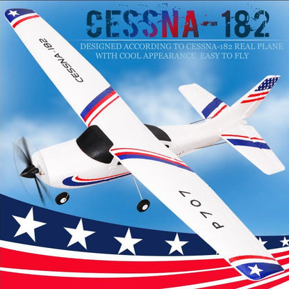 Park10 RC Airplane - CESSNA 182 Plane P707G 2.4G 3D/6G With Gyroscope 3Ch RC Airplane Fixed Wing Plane Outdoor Toys Drone RTF Gift - RCDrone