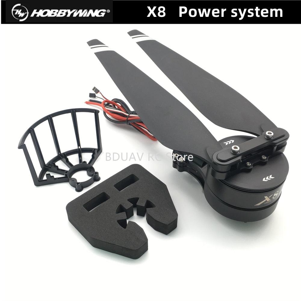 hobbywing  X8 Power System, Hobbywing's X8 Power System for agricultural drones features XRotor PRO motor, 80A ESC, and 3090 blades.