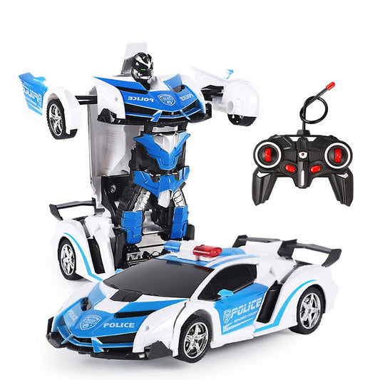 Robot per la trasformazione di auto elettriche RC - Bambini Ragazzi Ragazze Giocattoli Telecomando per esterni Deformazione sportiva Modello di robot per auto