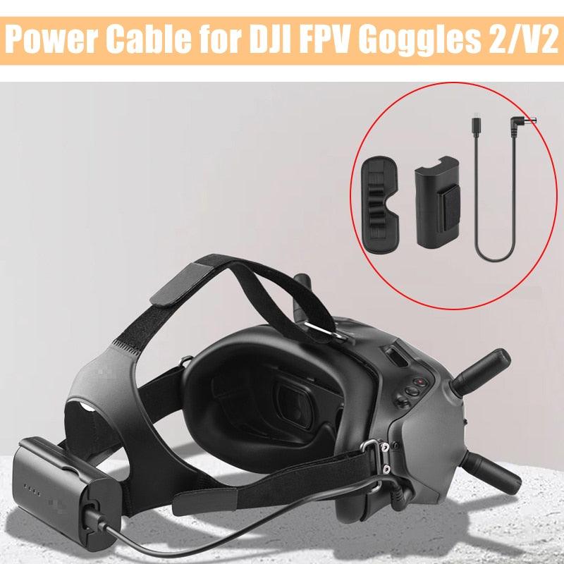 30/130CM Power Charging Cable for DJI FPV Goggles 2/V2 - Fast Charge Mobile Pwoer Supply Cable for DJI FPV Goggles 2/V2 - RCDrone