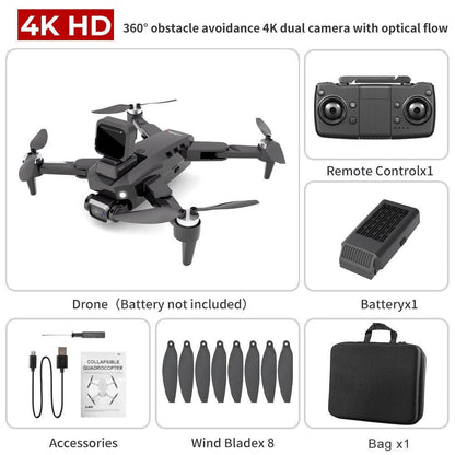 HJ40 Drone - GPS 4K HD Dual HD Camera RC Distance 2KM Professional Aerial Photography Brushless Motor Foldable Quadcopter Professional Camera Drone - RCDrone