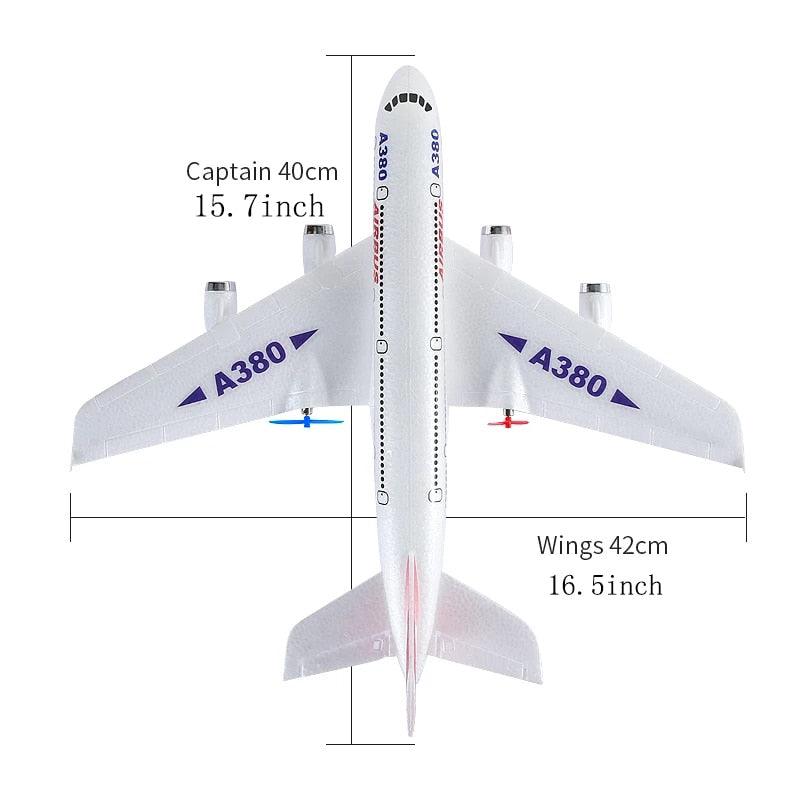 Airbus A380 Boeing 747 RC Airplane - Remote Control Toy 2.4G Fixed Wing Plane Gyro Outdoor Aircraft Model with Motor Children Gift - RCDrone