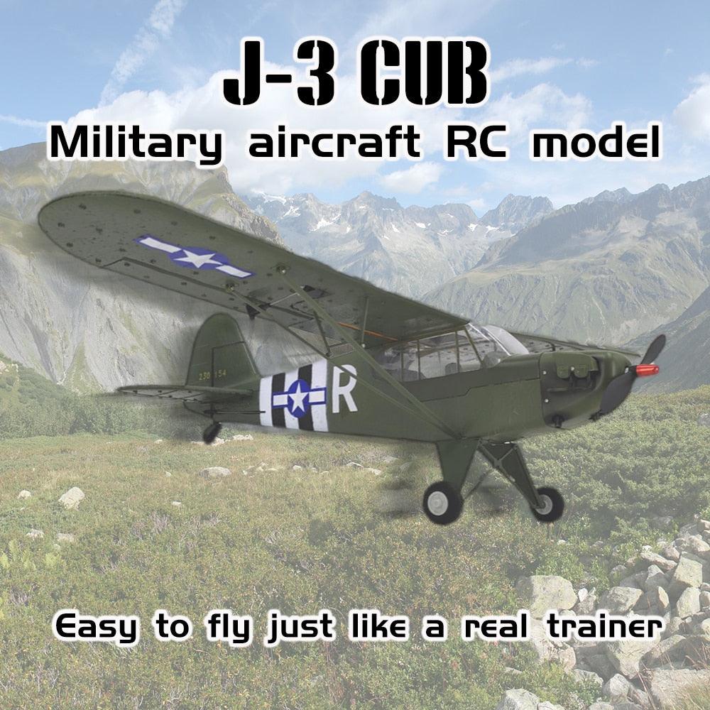 飛行機　J-3　CUB　プレーン　ラジコン　軍用機　クラフト　ブラシレス　ファイター　モーター　グライダー　RC　2.4G　6G　モード　–　RCDrone