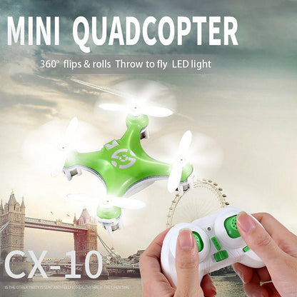 CX-10 Mini Drone - 2.4G 4CH 6 Axis Pocket Drone RC Quadcopter With LED Light Toys For Kids Children Toy Drone - RCDrone