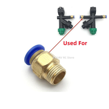 6mm 8mm LICHENG Nozzle water outlet connector - trachea quick connector/external thread straight through for agricultural drones - RCDrone