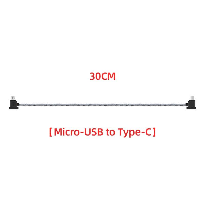 OTG Data Cable for DJI Mavic 2/Mini/SE/Pro/Air/Spark Drone Remote Control to Phone Tablet Micro USB Type-C IOS Connector Line - RCDrone